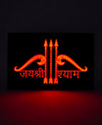 Jai Shree Shyam RGB Wall Light – 16 x 12 Inch Smart LED Wooden Devotional Wall Décor with App Control & Music Sync