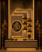 Om RGB Wall Light – 12 Inch Smart LED Wooden Spiritual Wall Décor with App Control & Music Sync