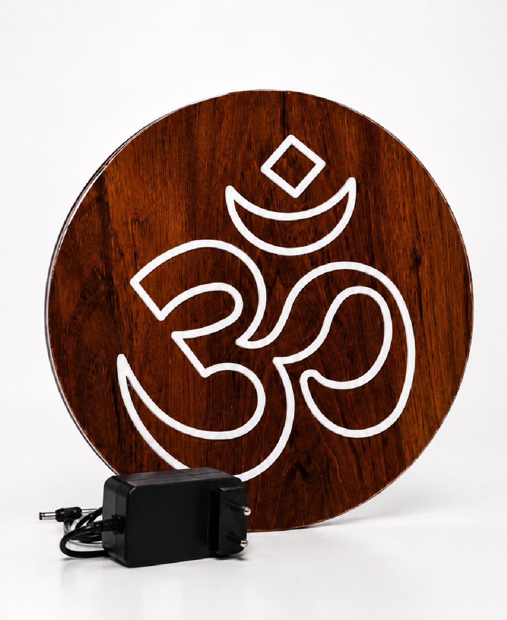 Om RGB Wall Light – 12 Inch Smart LED Wooden Spiritual Wall Décor with App Control & Music Sync