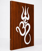 Om Trishul RGB Wall Light – 12 x 16 Inch Smart LED Wooden Spiritual Wall Décor with App Control & Music Sync